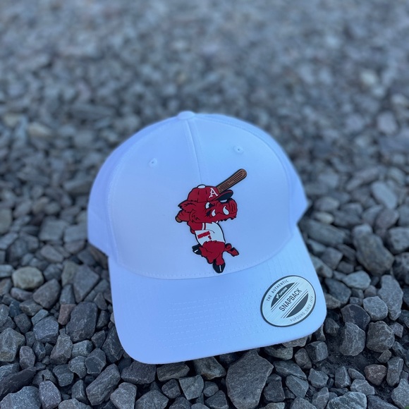 Ribby at Bat 3D YP Snapback Trucker Hat- White - Picture 4 of 5